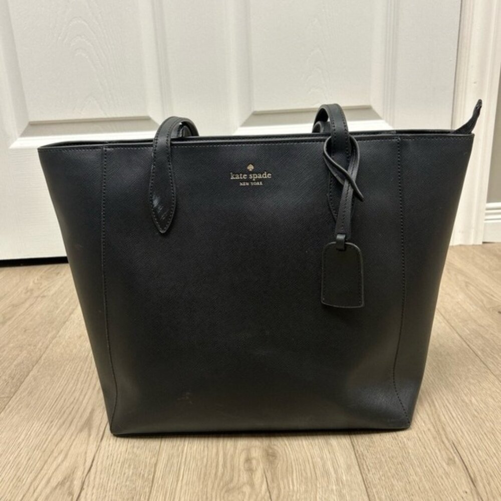 Kate Spade Dana Black Leather Tote Bag